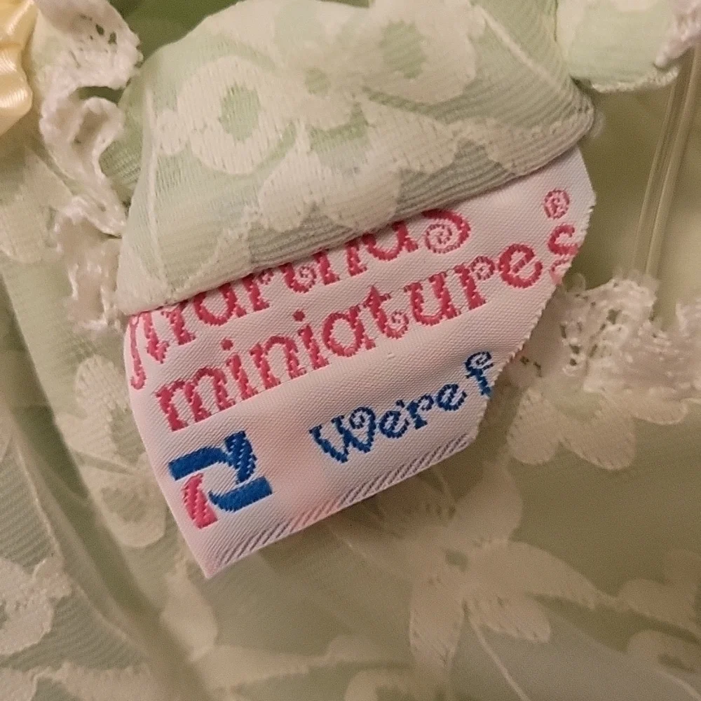 Vtg 1960s MARTHA'S MINIATURES Chiffon Lace Bow Tie Pageant Lolita Easter Dress
